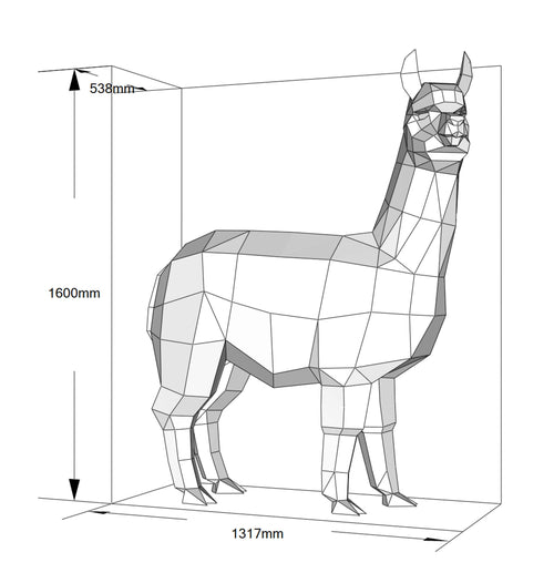 Alpaca! Weld it yourself with Digital plan for metal. Set of digital files .pdf – scheme, .dxf – CNC cutting.