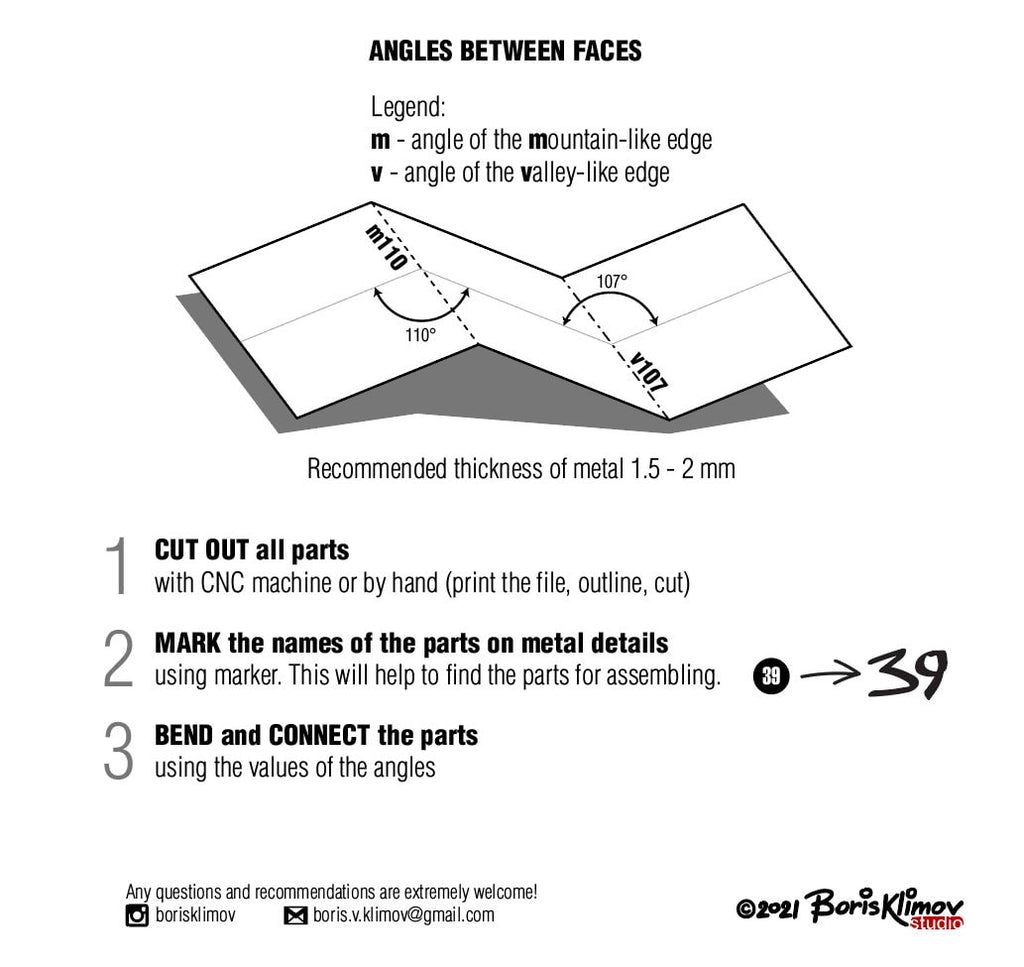 3D Diamond Welding Project: DIY Metal Sculpture (Digital Files .pdf, .dxf, CNC Ready)