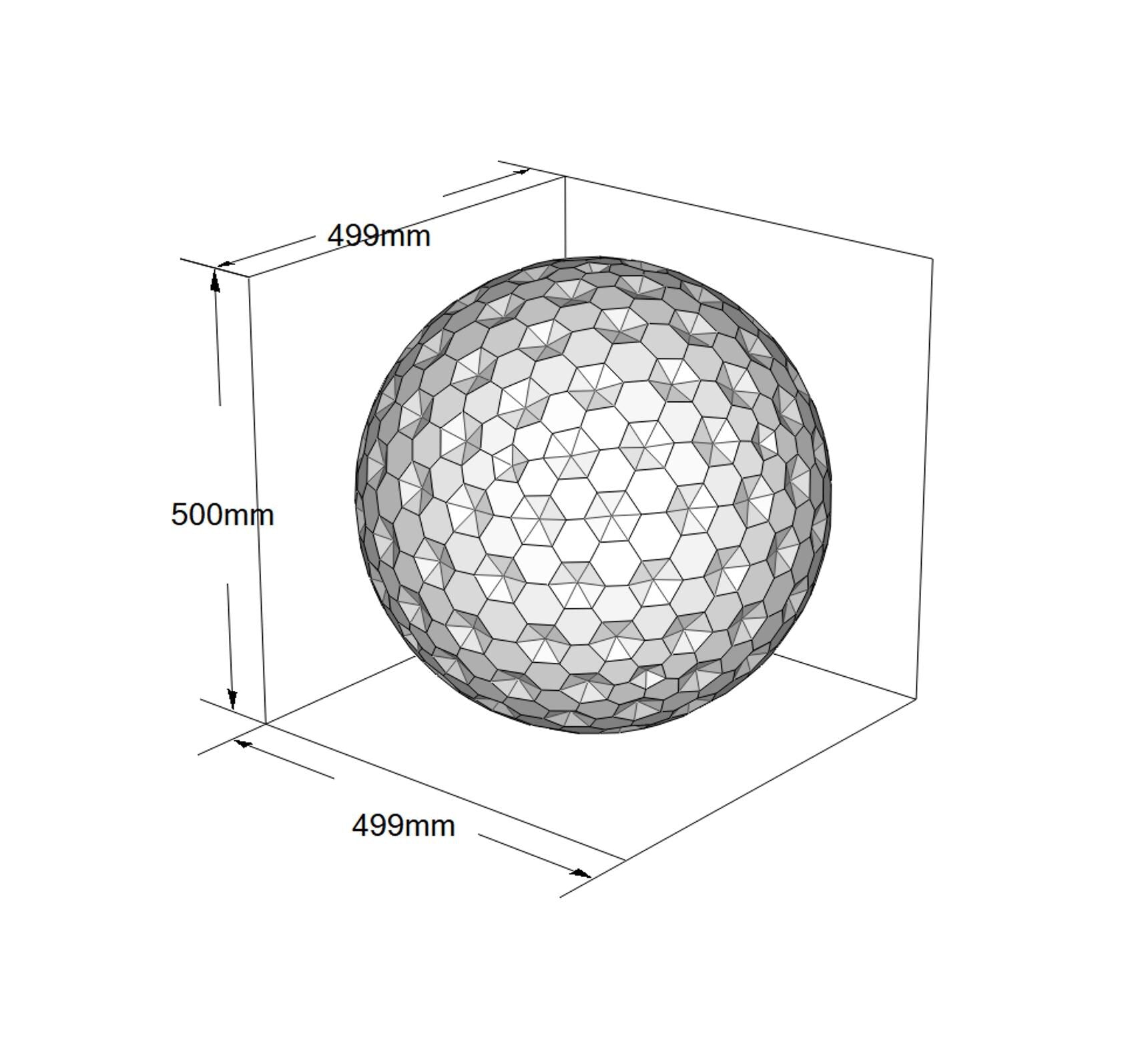 Golf ball! Weld it yourself with Digital plan for metal. Set of digital files include .pdf – scheme, .dxf – CNC cutting.