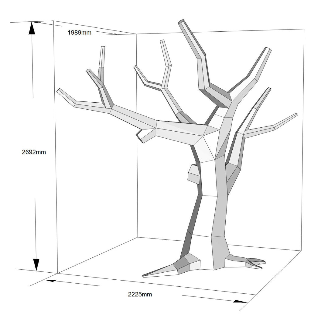 DIY Metal Tree Welding Plan: CNC Cutting Files (.pdf & .dxf)