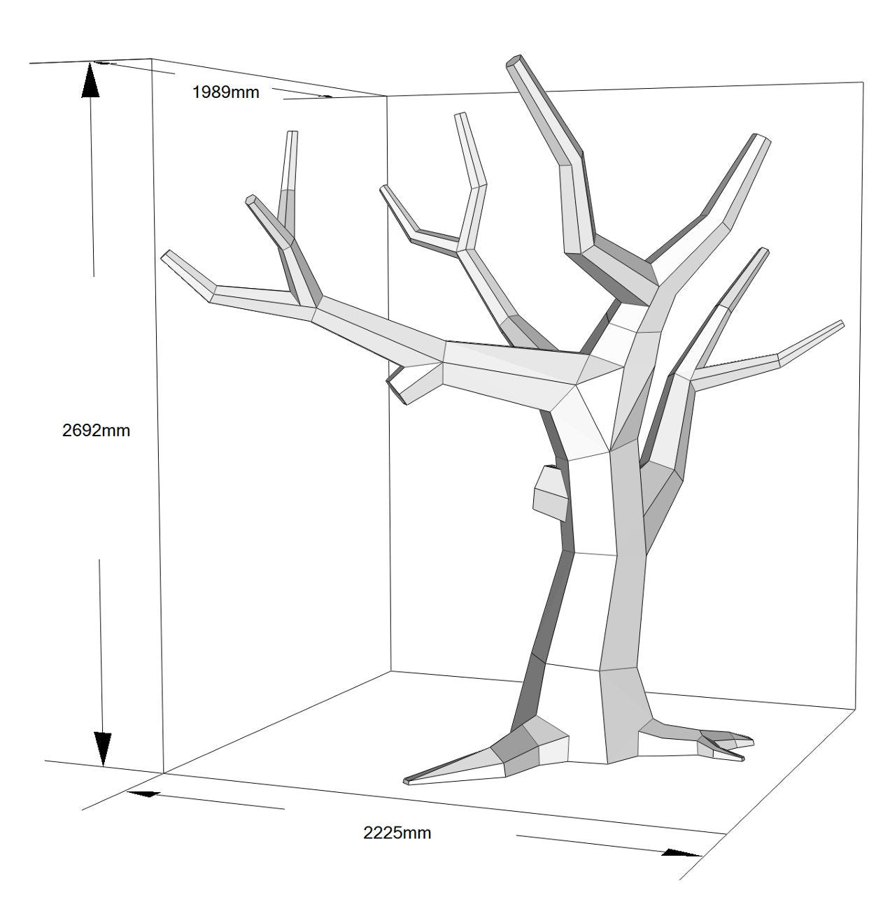 DIY Metal Tree Welding Plan: CNC Cutting Files (.pdf & .dxf)