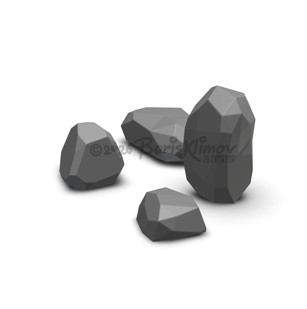 Stones 3d sculpture. DIY Welding Plan. Digital files (.pdf, .dxf CNC Cutting)