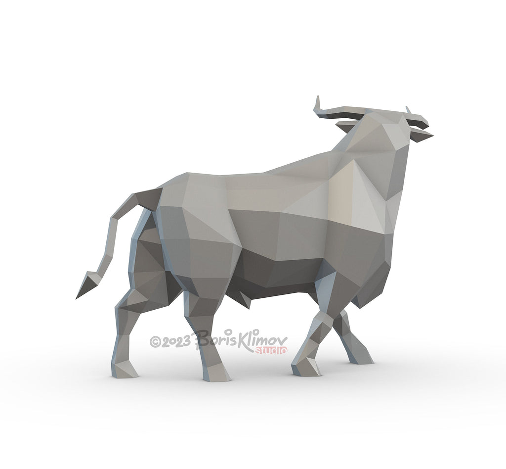 DIY Metal Bull Welding Project: CNC Cutting Digital Plan (pdf & dxf)