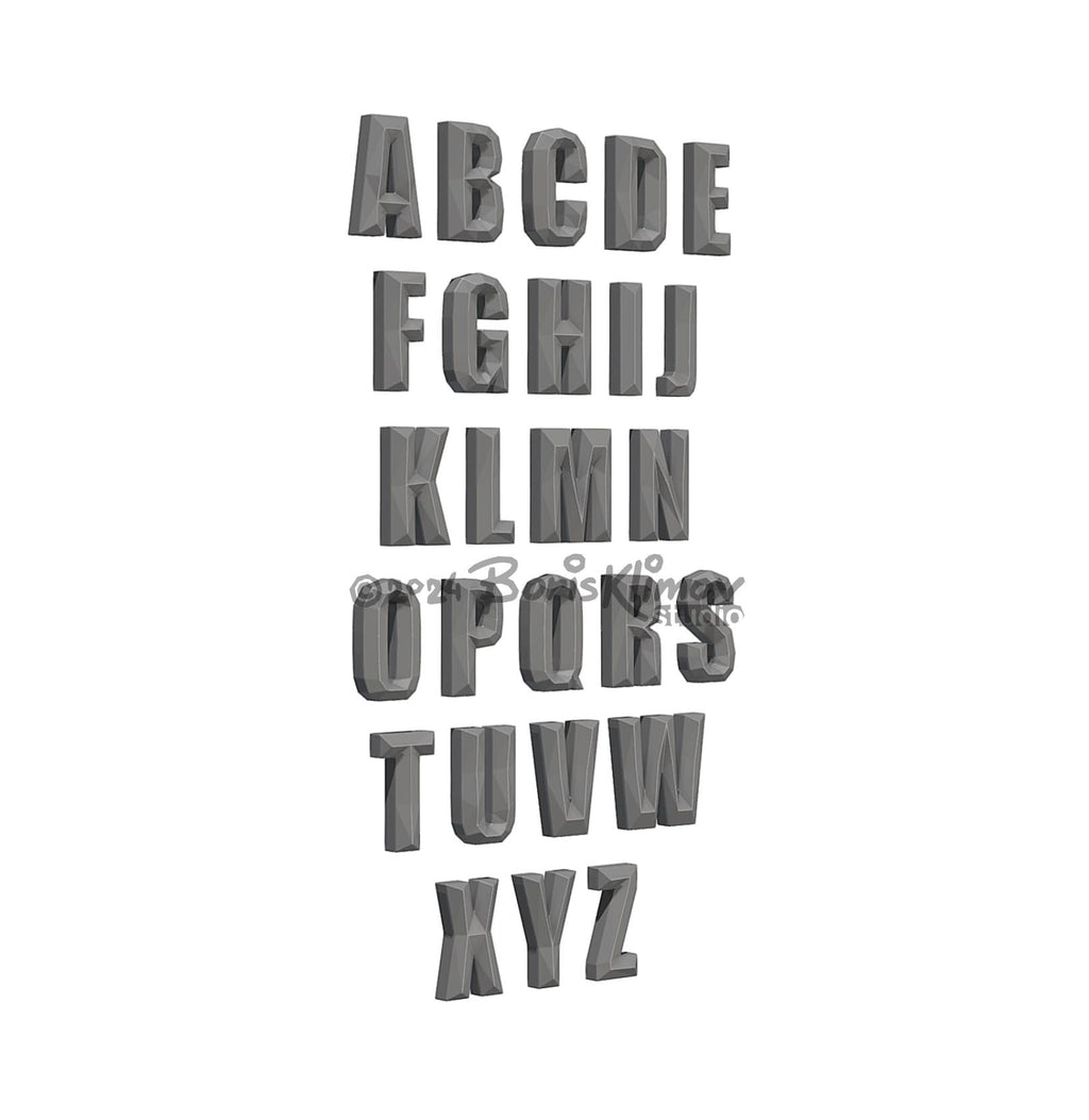 3D Metal Letters Pattern. DXF PDF Welding Template (Digital Download)