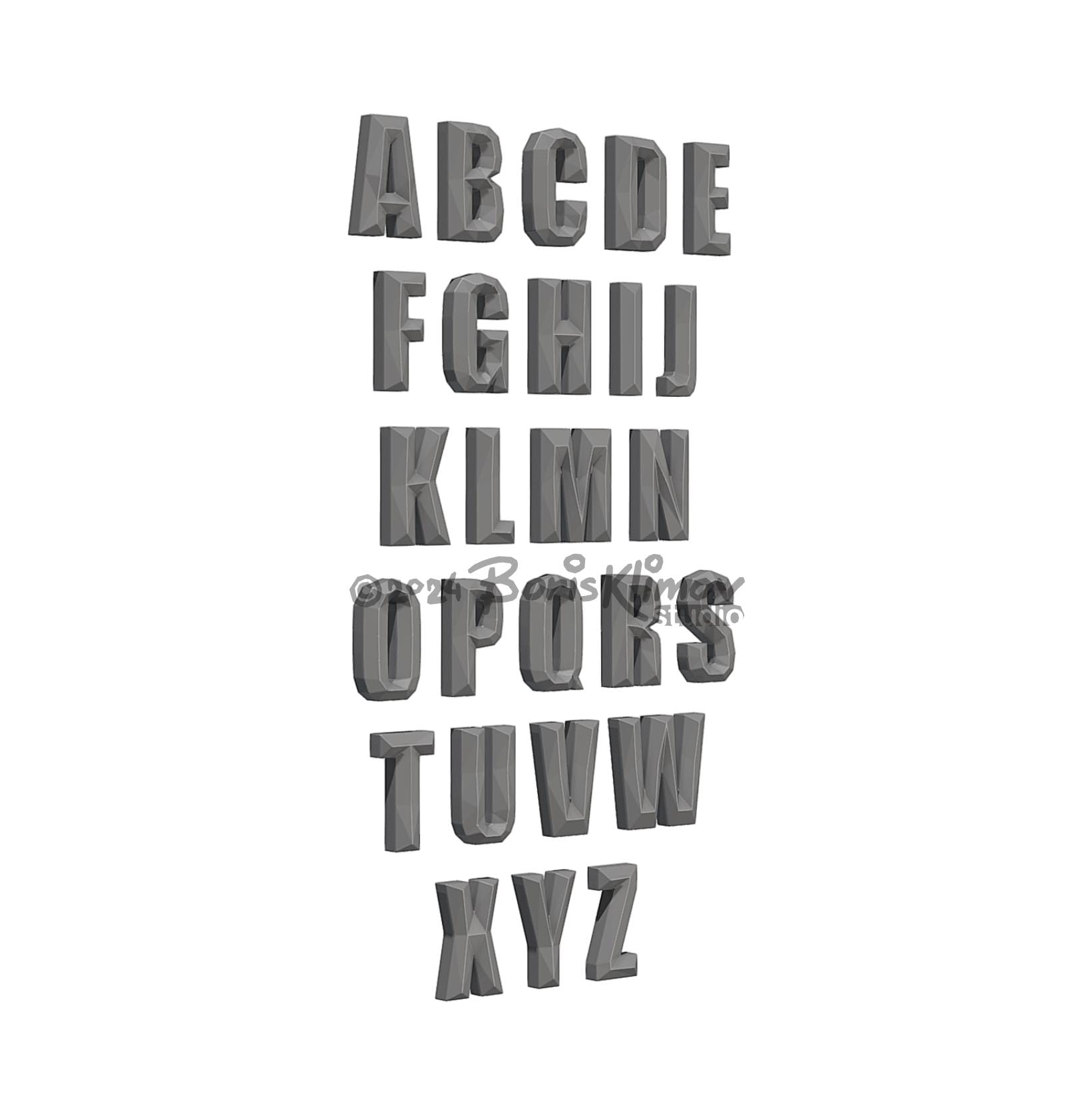 3D Metal Letters Pattern. DXF PDF Welding Template (Digital Download)