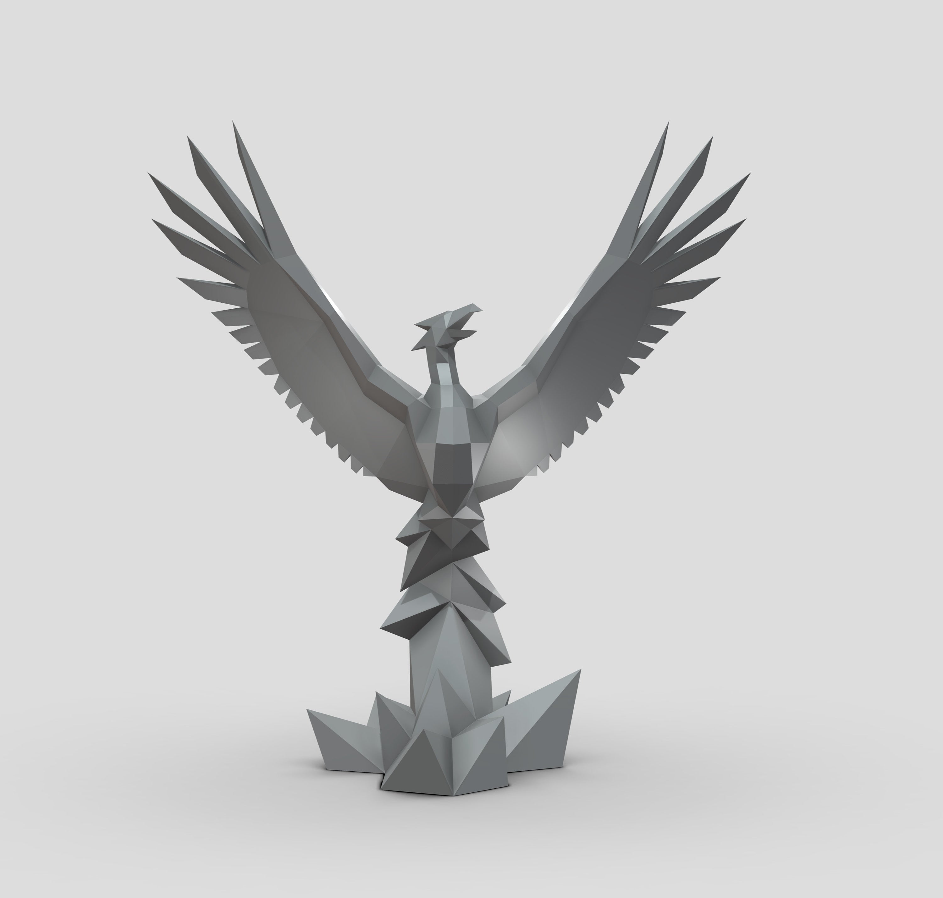 Phoenix! Weld it yourself with Digital plan for metal. Set of digital files include: .pdf – scheme, .dxf – CNC cutting.