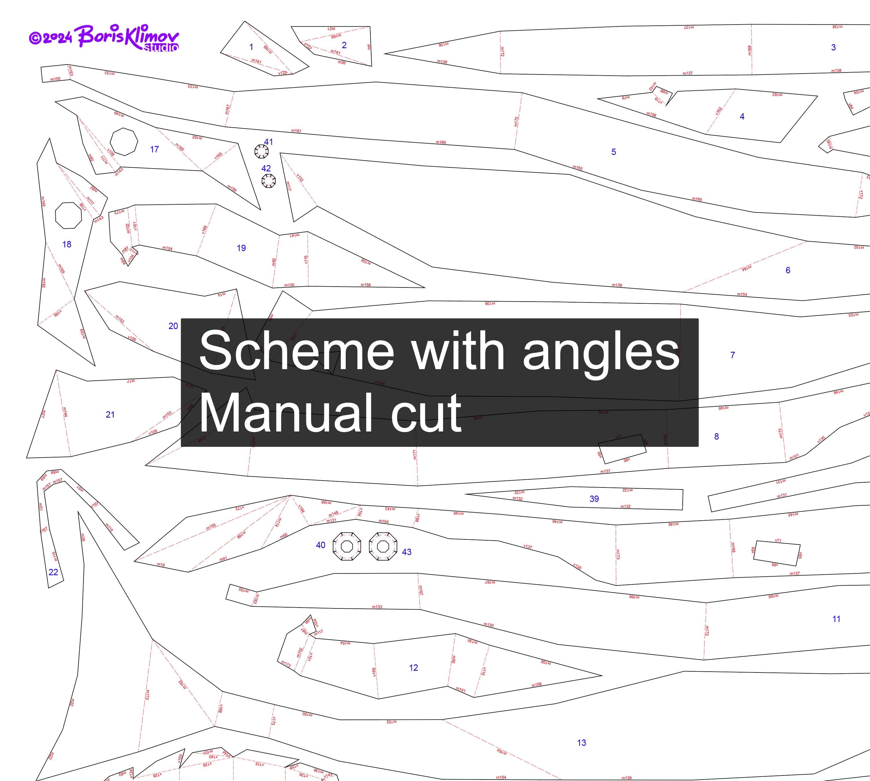 Salmon Metal Welding Pattern – DIY 3D Figure Files (PDF, DXF)
