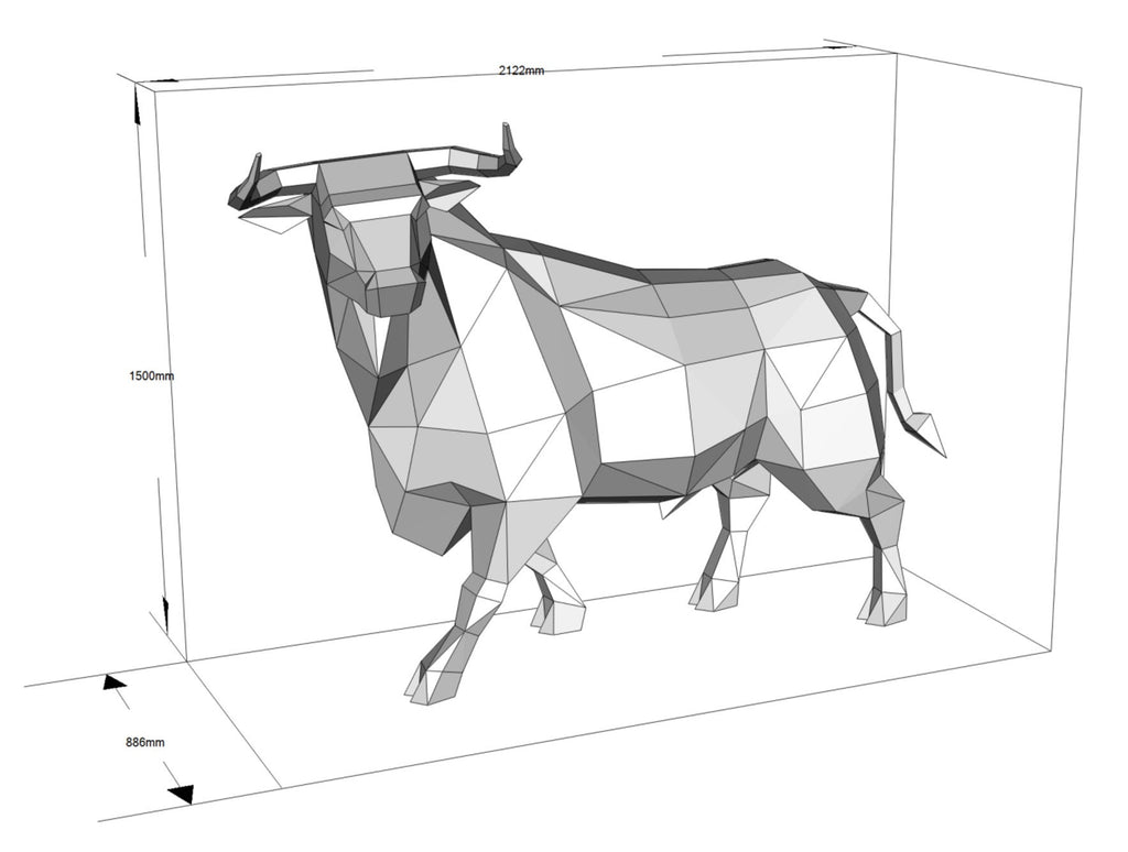 DIY Metal Bull Welding Project: CNC Cutting Digital Plan (pdf & dxf)
