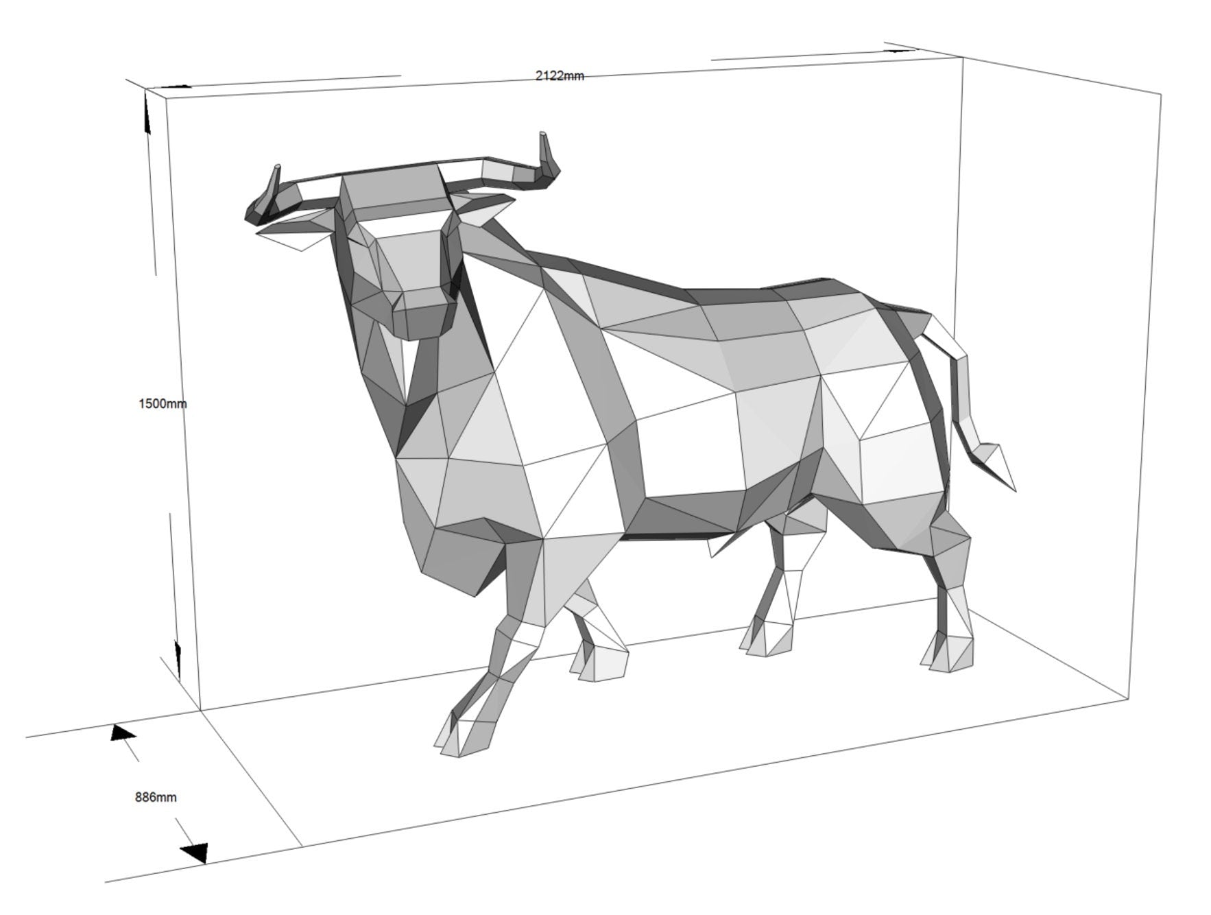 DIY Metal Bull Welding Project: CNC Cutting Digital Plan (pdf & dxf)