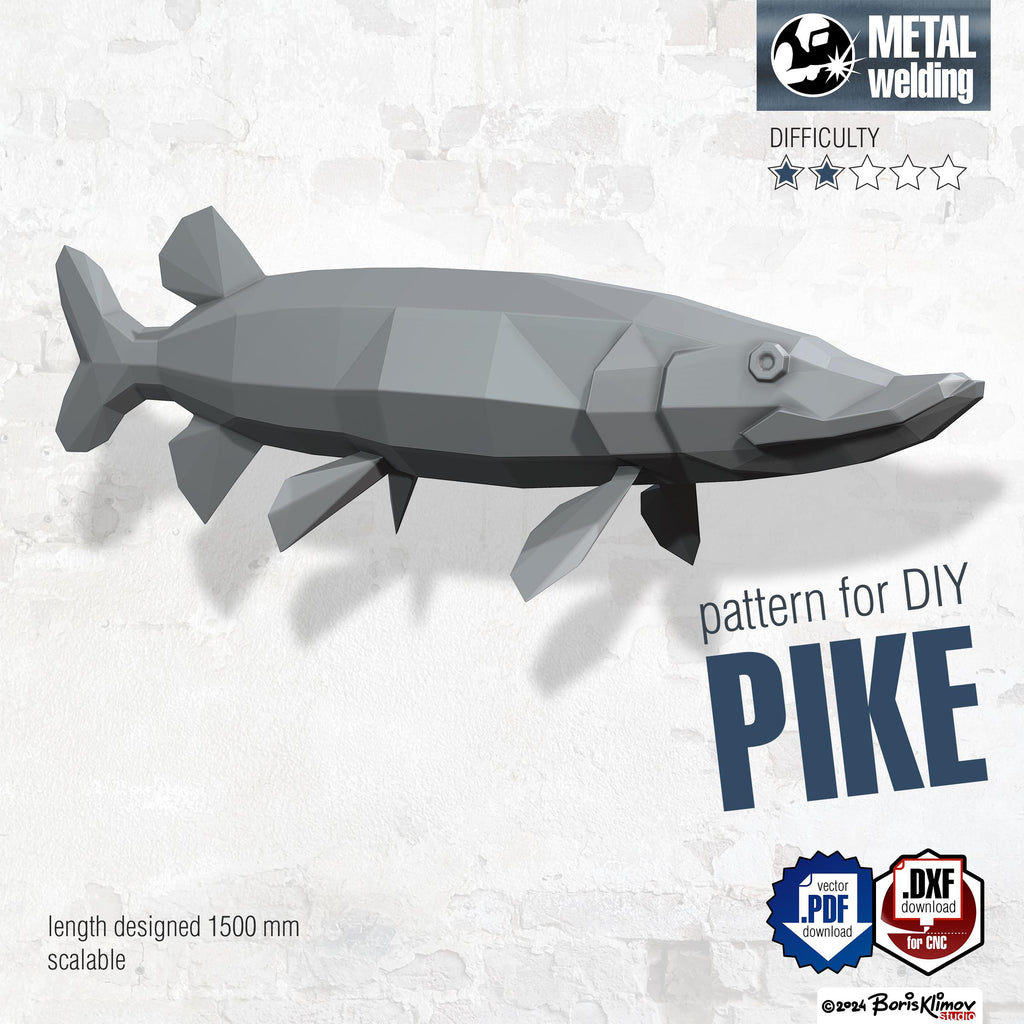 DIY Metal Pike Sculpture: Welding Digital Plan (.PDF, .DXF)