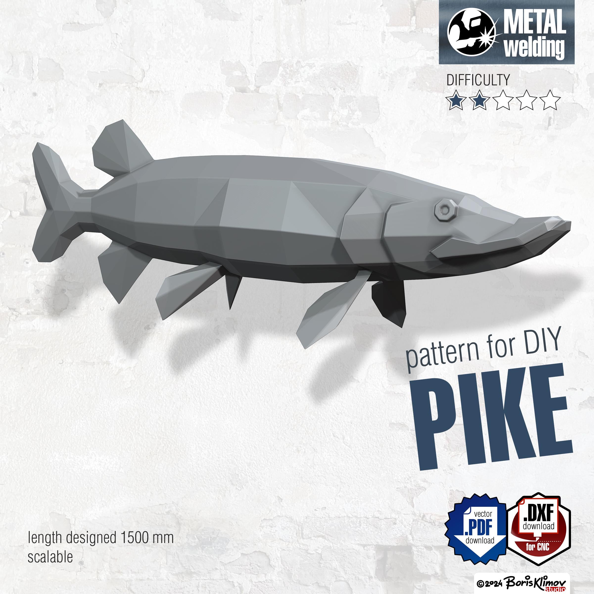 DIY Metal Pike Sculpture: Welding Digital Plan (.PDF, .DXF)