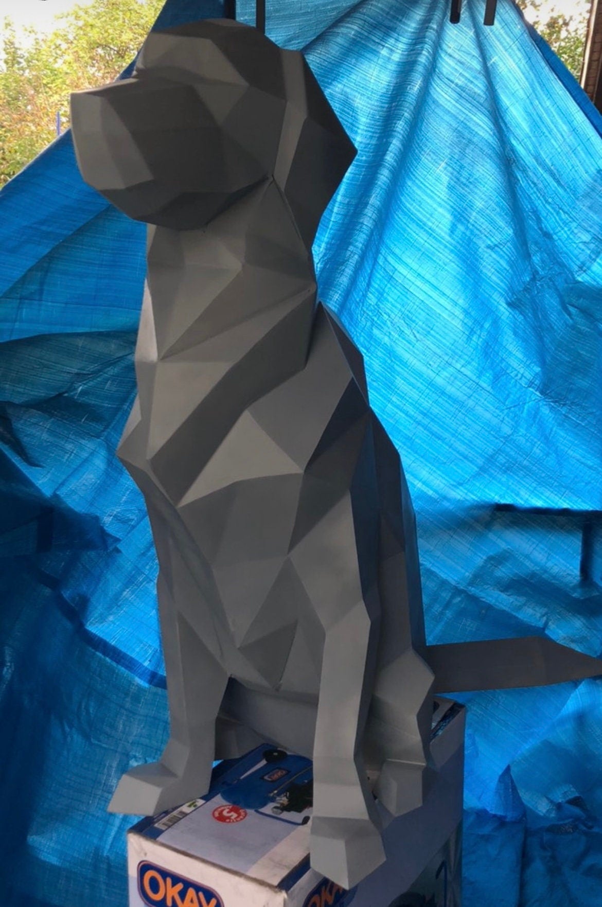 Golden Retriever! Weld it yourself with Digital plan for metal. Set of digital files include: .pdf – scheme, .dxf – CNC cutting.