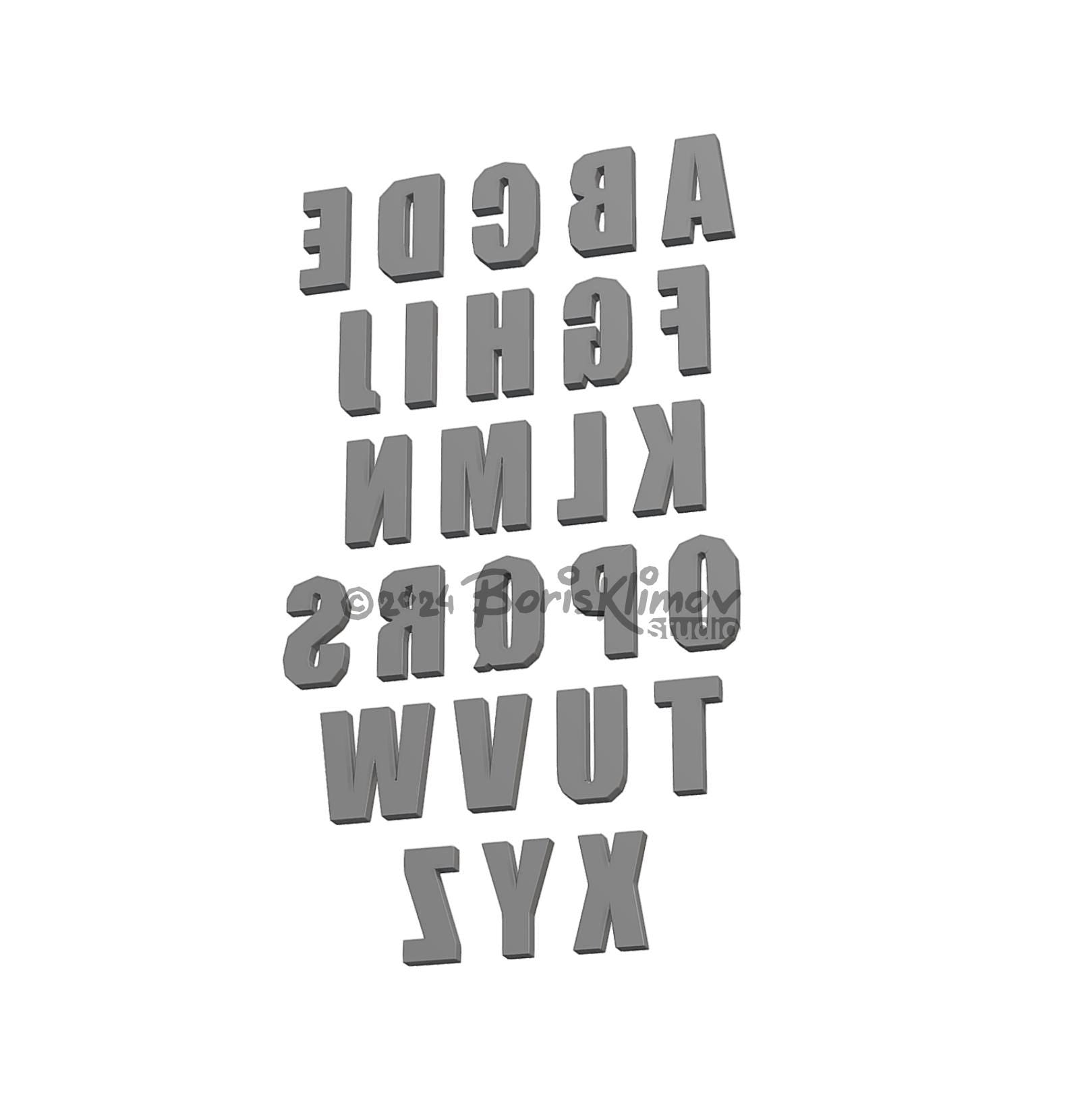 3D Metal Letters Pattern. DXF PDF Welding Template (Digital Download)