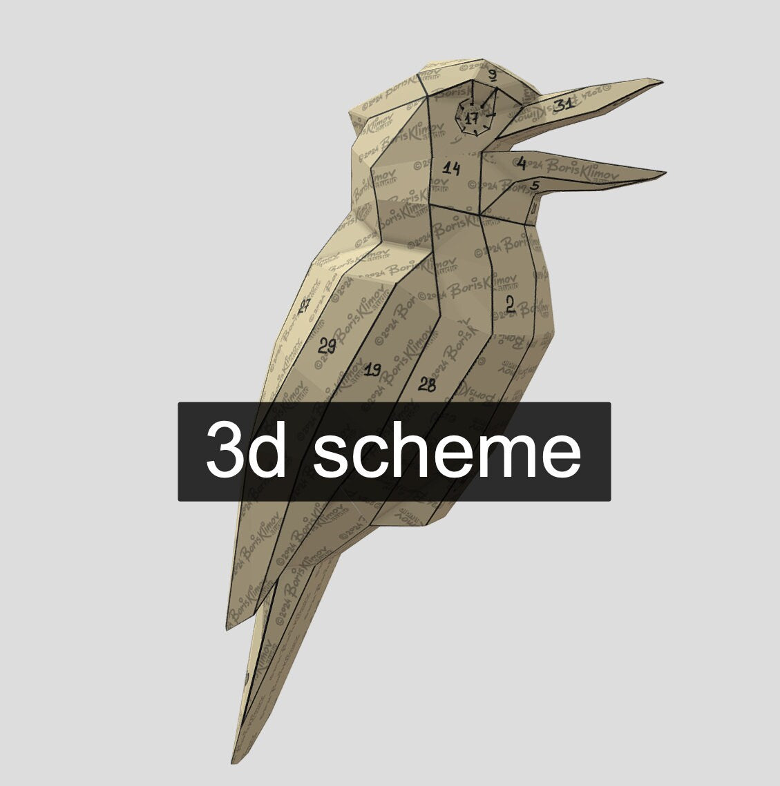 Kookaburra Metal Welding DIY Digital Plan (.PDF, .DXF)