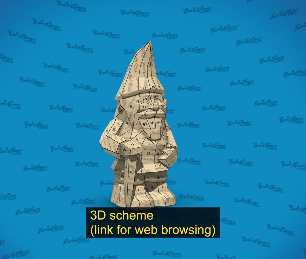DIY Garden Gnome Metal Welding Plan. Digital files (.pdf, .dxf CNC Cutting)
