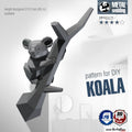 Koala on a tree branch!  Weld it yourself with Digital plan for metal. Set of digital files include: .pdf – scheme, .dxf – CNC cutting.