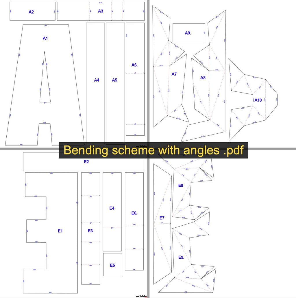 3D Metal Letters Pattern. DXF PDF Welding Template (Digital Download)