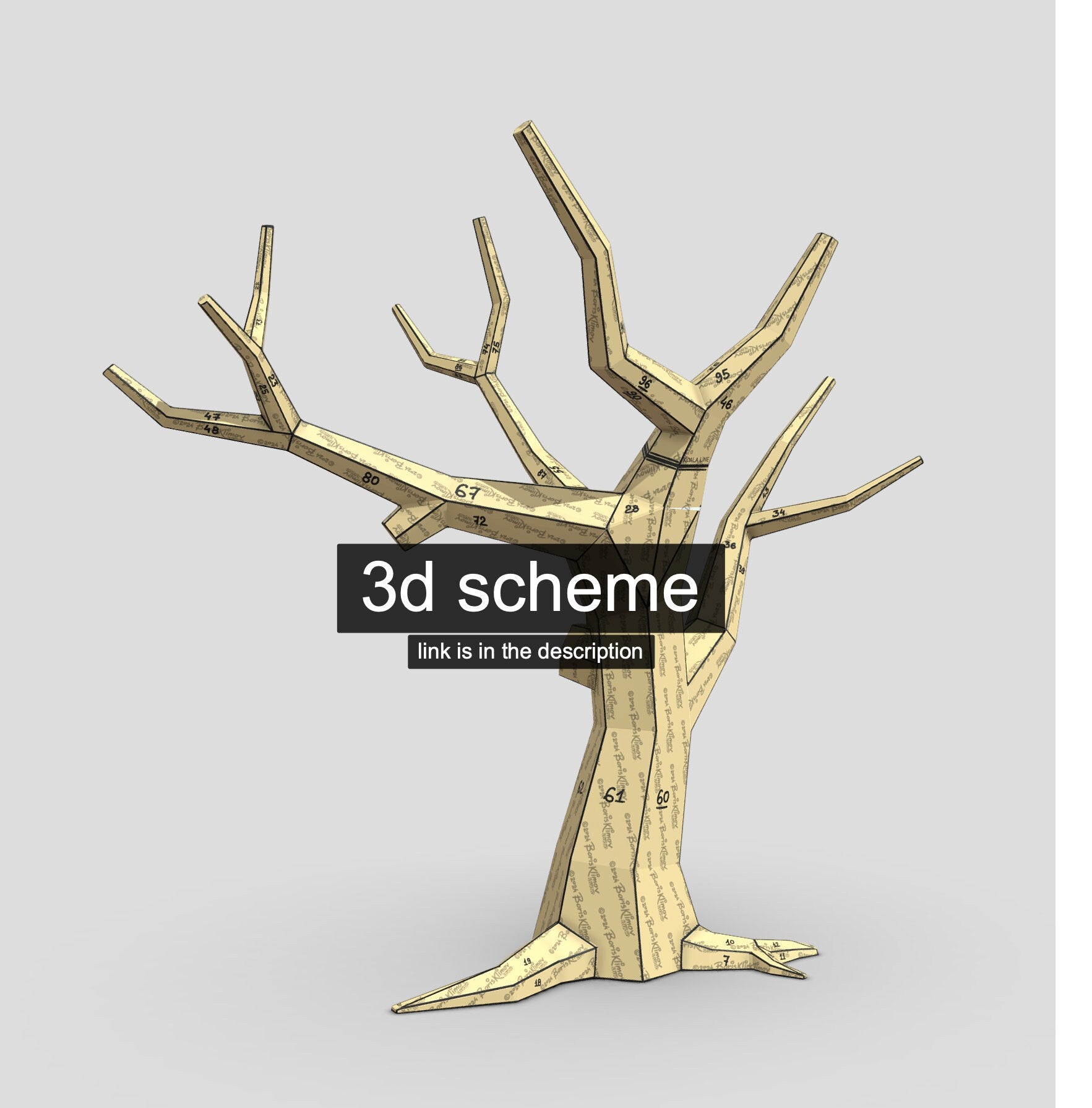 DIY Metal Tree Welding Plan: CNC Cutting Files (.pdf & .dxf)