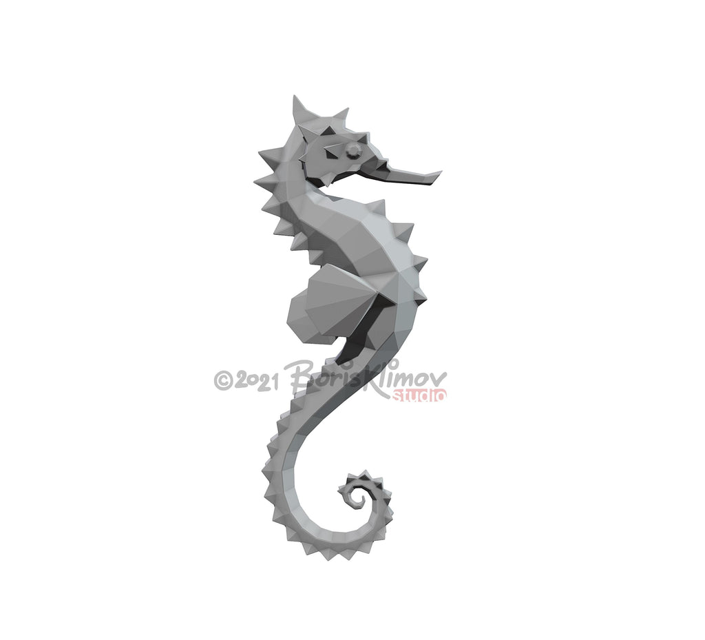 Sea horse! Weld it yourself with Digital plan for metal: .pdf – scheme, .dxf – CNC cutting