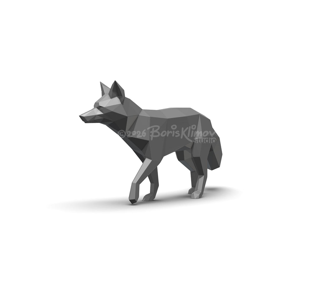 Fox 3d sculpture. DIY Welding Plan. Digital files (.pdf, .dxf CNC Cutting)