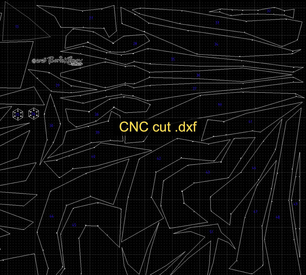 Pelican! Weld it yourself with Digital plan for metal. Set of digital files include .pdf – scheme, .dxf – CNC cutting.