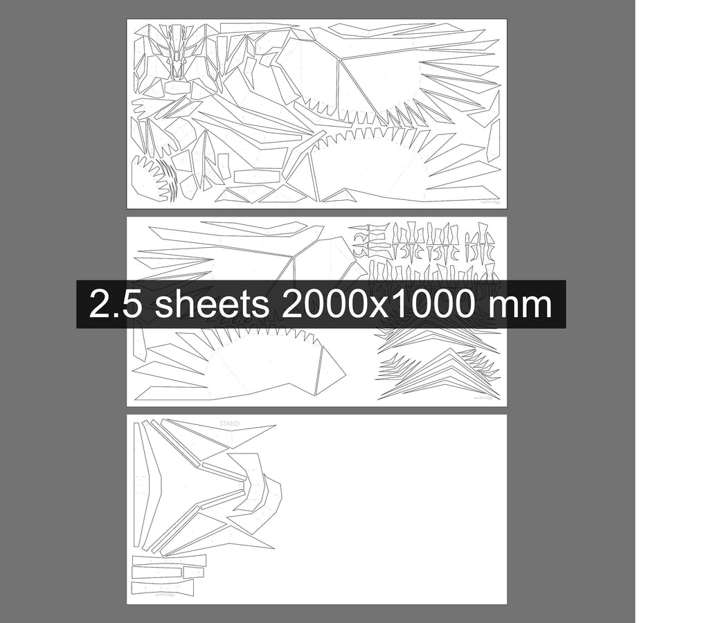 Eagle! Weld it yourself with Digital plan for metal. Set of digital files include: .pdf – scheme, .dxf – CNC cutting.