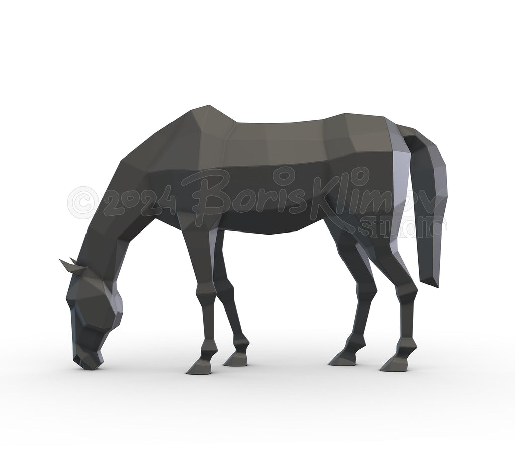 DIY Metal Horse Sculpture Plan: CNC Cut/Weld (pdf/dxf)