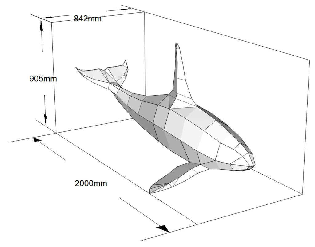 Orca metal! Weld it yourself with Digital plan for metal. Set of digital files include .pdf – scheme, .dxf – CNC cutting.