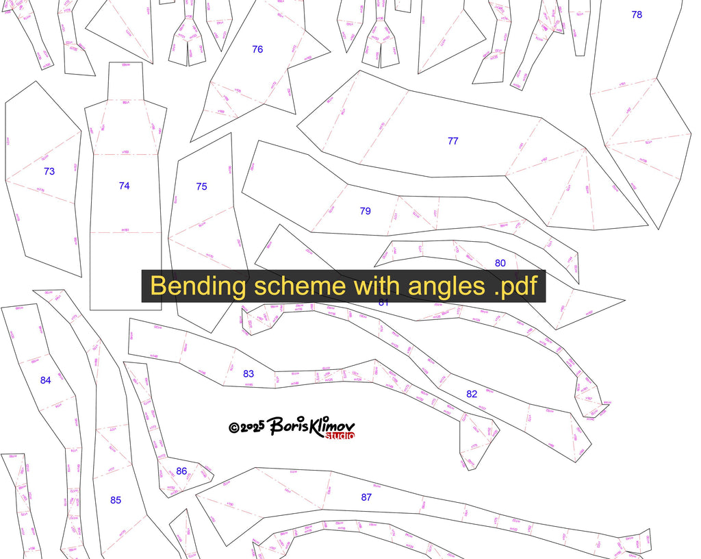Basenji metal. DIY Welding Plan. Digital files (.pdf, .dxf CNC Cutting)