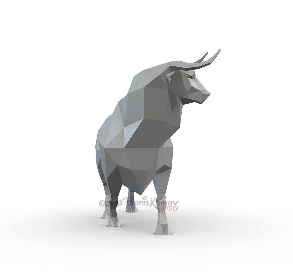 DIY Metal Bull Welding Project: CNC Cutting Digital Plan (pdf & dxf)