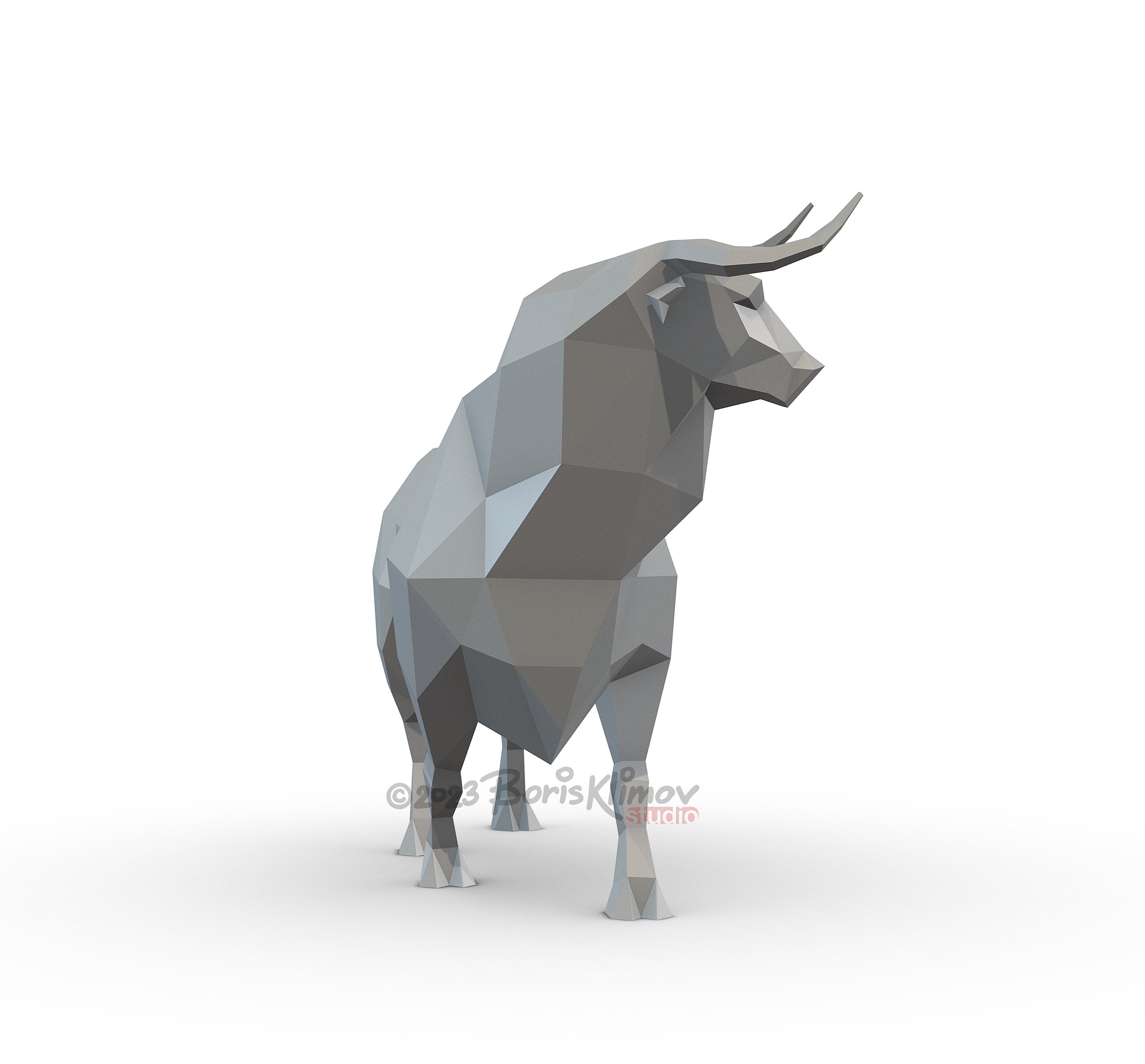 DIY Metal Bull Welding Project: CNC Cutting Digital Plan (pdf & dxf)