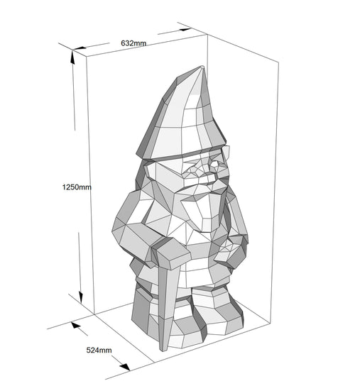 DIY Garden Gnome Metal Welding Plan. Digital files (.pdf, .dxf CNC Cutting)