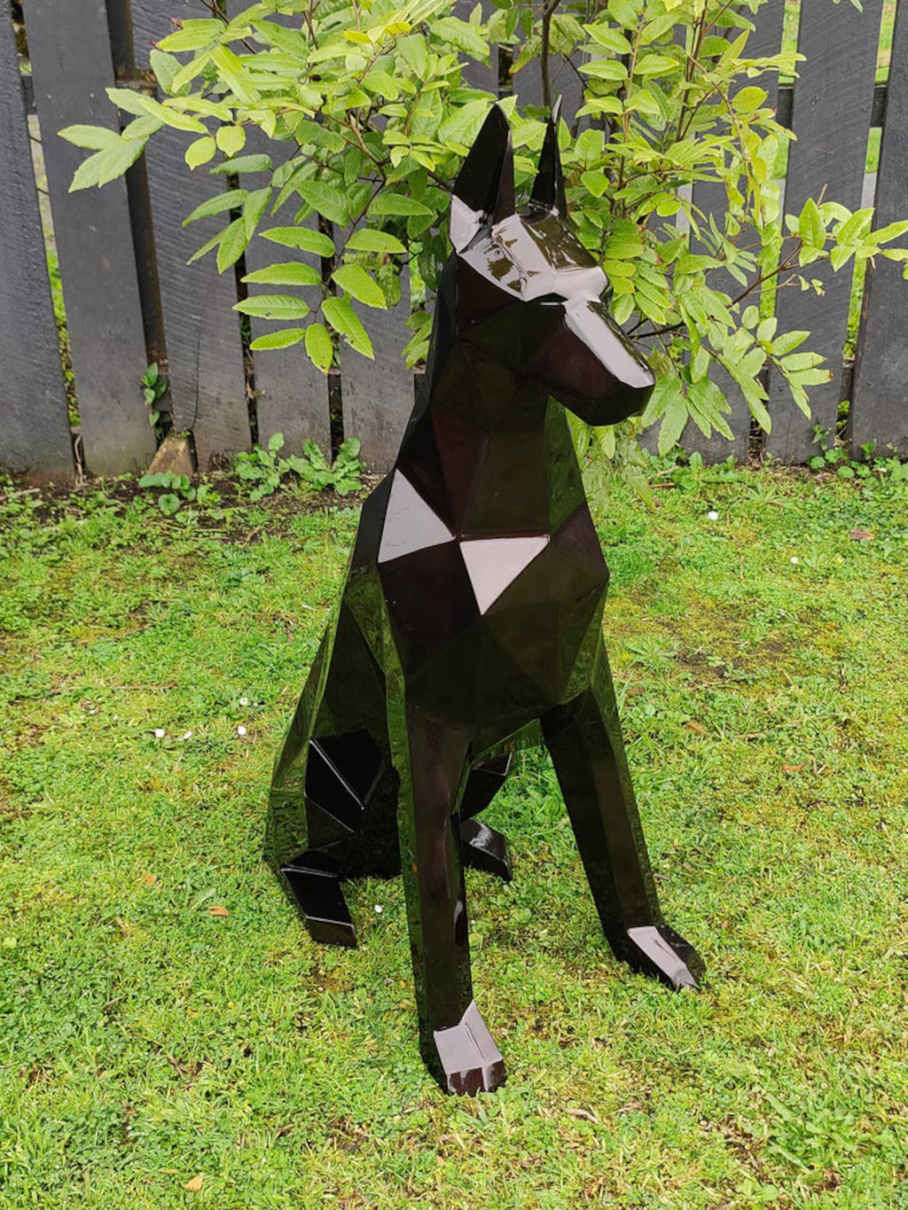 Doberman! Weld it yourself with Digital plan for metal. Set of digital files include: .pdf – scheme, .dxf – CNC cutting.