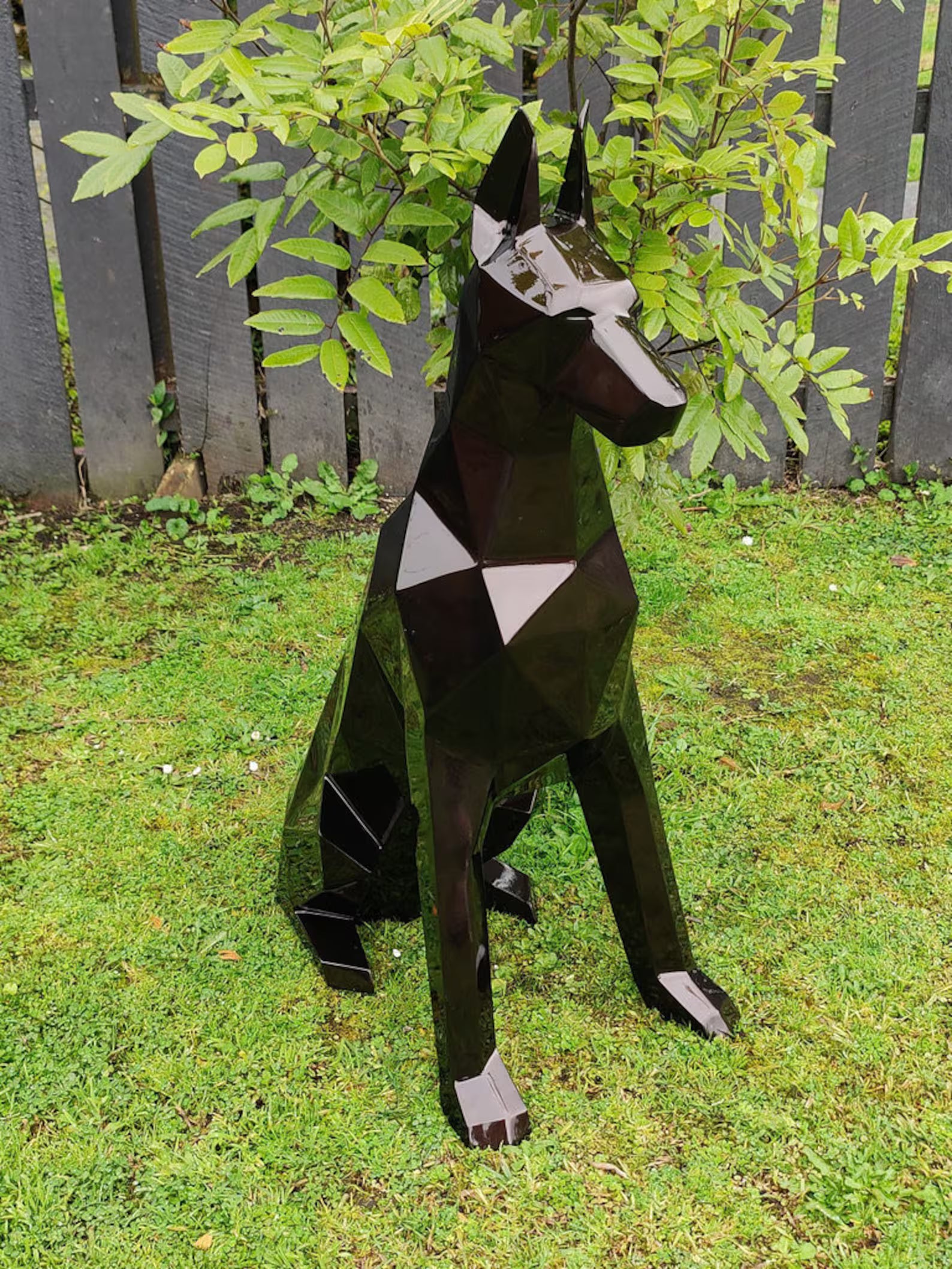 Doberman! Weld it yourself with Digital plan for metal. Set of digital files include: .pdf – scheme, .dxf – CNC cutting.