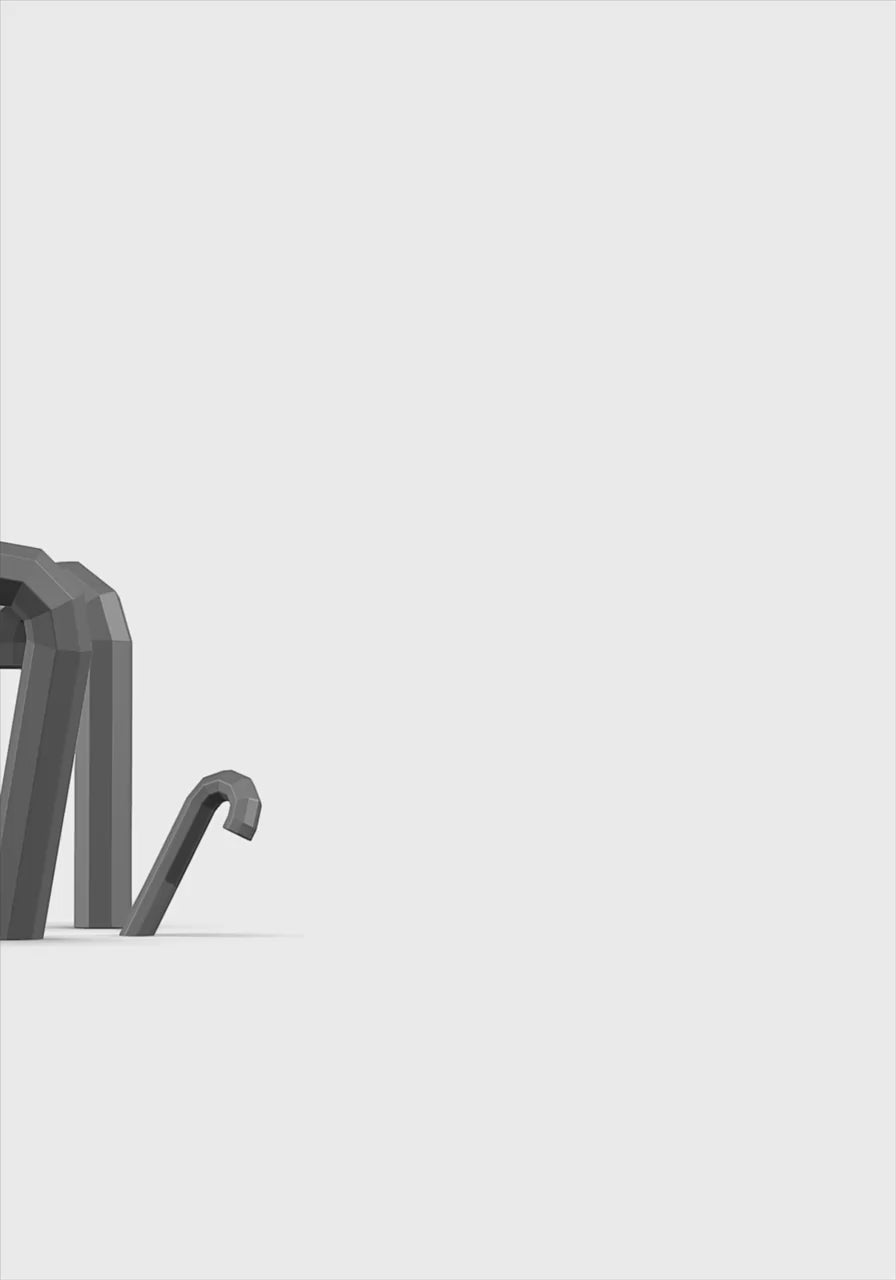 Candy cane 3d sculpture. DIY Welding Plan. Digital files (.pdf, .dxf CNC Cutting)
