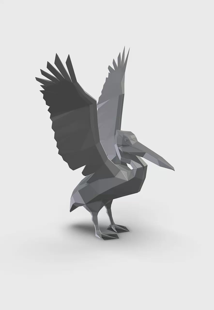Pelican! Weld it yourself with Digital plan for metal. Set of digital files include .pdf – scheme, .dxf – CNC cutting.