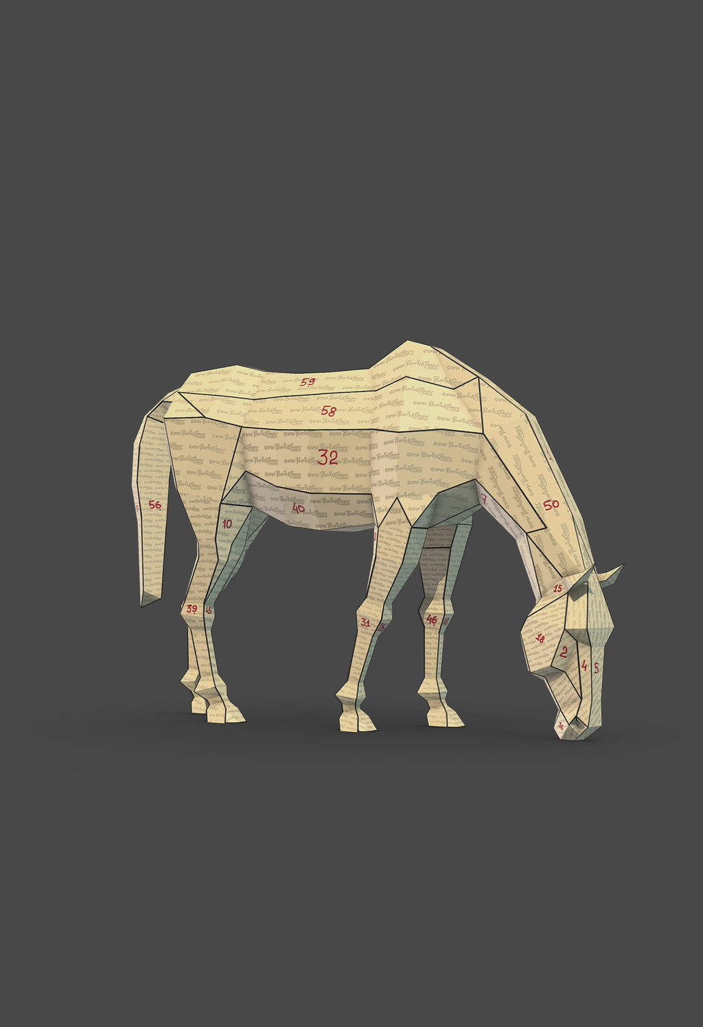 DIY Metal Horse Sculpture Plan: CNC Cut/Weld (pdf/dxf)