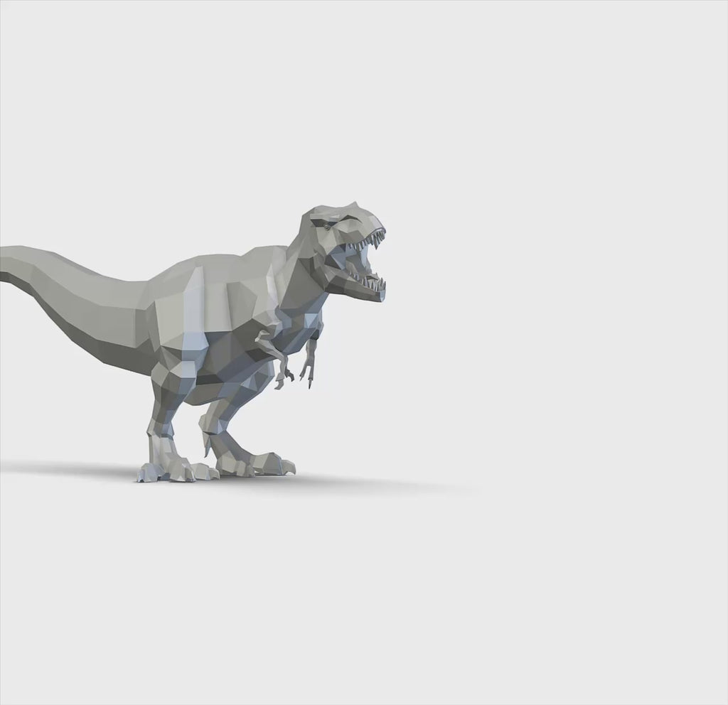T. rex 3d sculpture. DIY Welding Plan. Digital files (.pdf, .dxf CNC Cutting)