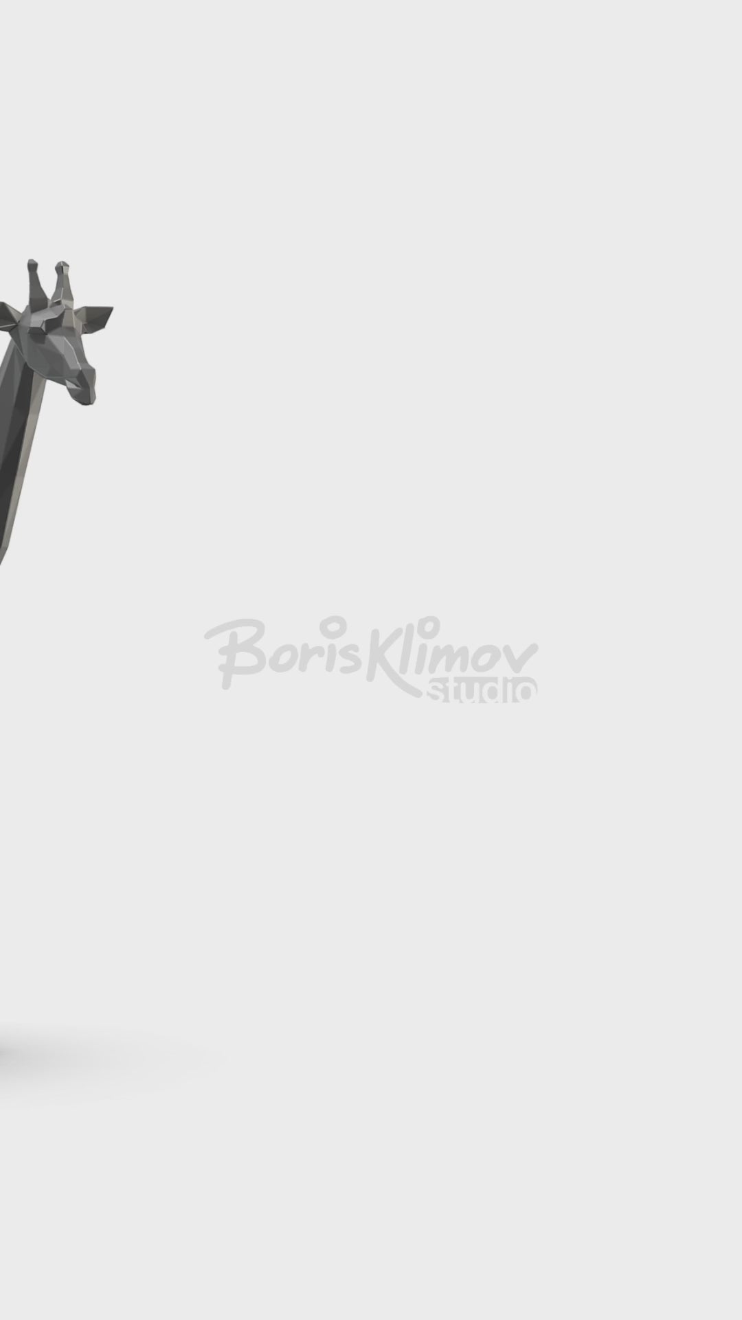Giraffe 3d sculpture. DIY Welding Plan. Digital files (.pdf, .dxf CNC Cutting)