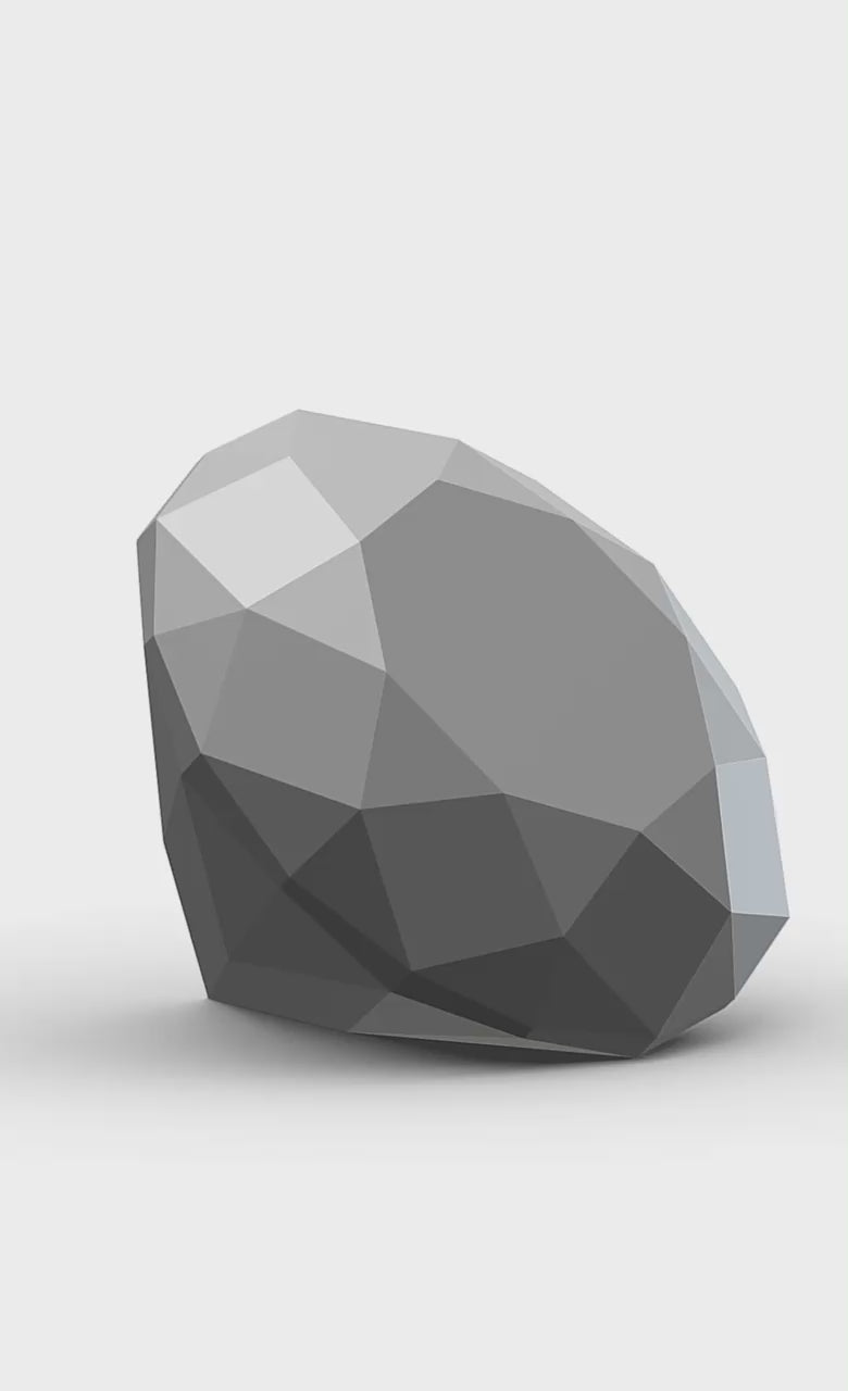 3D Diamond-V2 Welding Project: DIY Metal Sculpture (Digital Files .pdf, .dxf, CNC Ready)