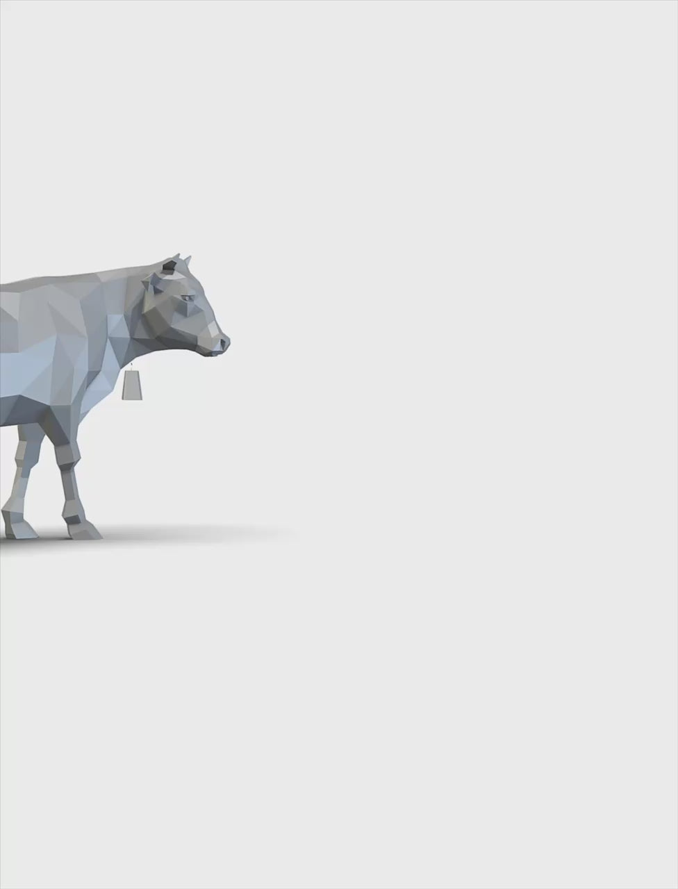Cow 3d sculpture. DIY Welding Plan. Digital files (.pdf, .dxf CNC Cutting)